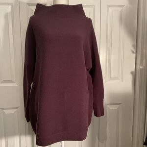 Free People Rich Plum Turtleneck Sweater